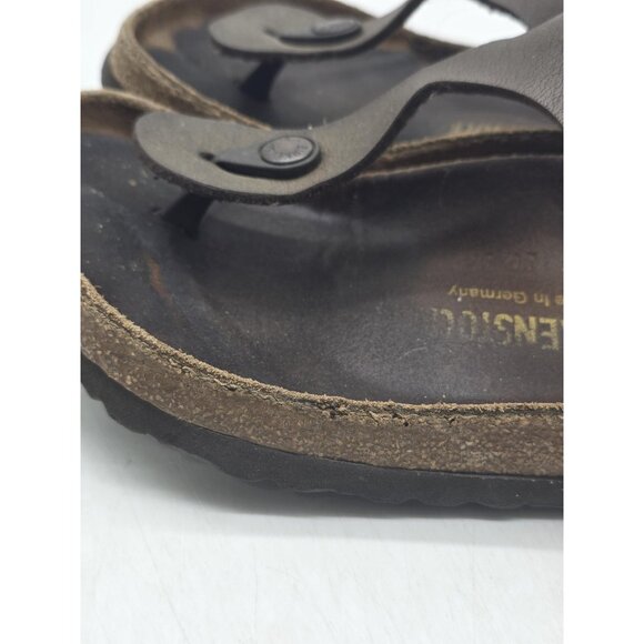 Birkenstock Gizeh Sandals Womens Size 7 EU 38 Brown Thong Cork Footbed Germany - Picture 9 of 16